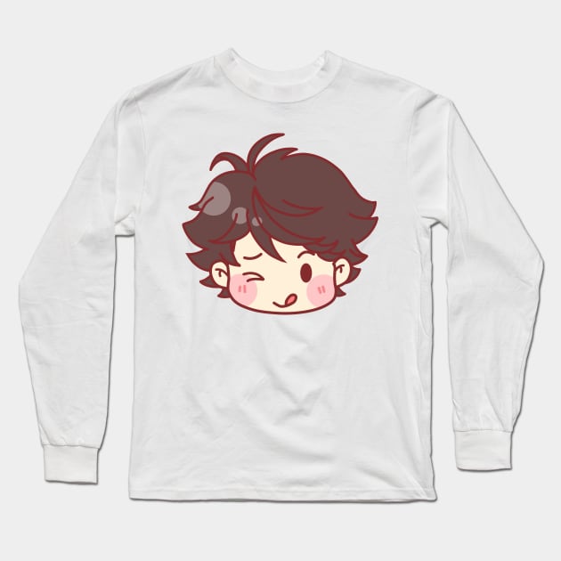 Cute Flirty Oikawa Long Sleeve T-Shirt by Piliponia